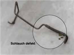 Defekter Schlauch vorher